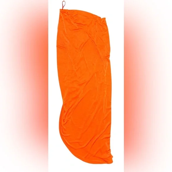 NWT JLUXLABEL Women’s Orange Strapless Ruched Side-Slit Dress - Size XXL - Picture 6 of 8